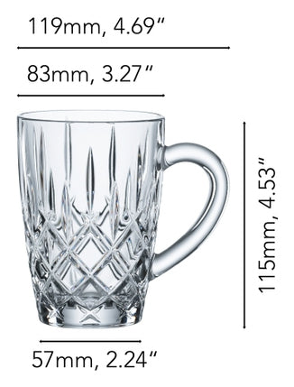 Nachtmann Kaffeetasse – 2er Set, 347 ml, Ø 11,9 cm, H 11,5 cm, Glas, Transparent, spülmaschinenfest