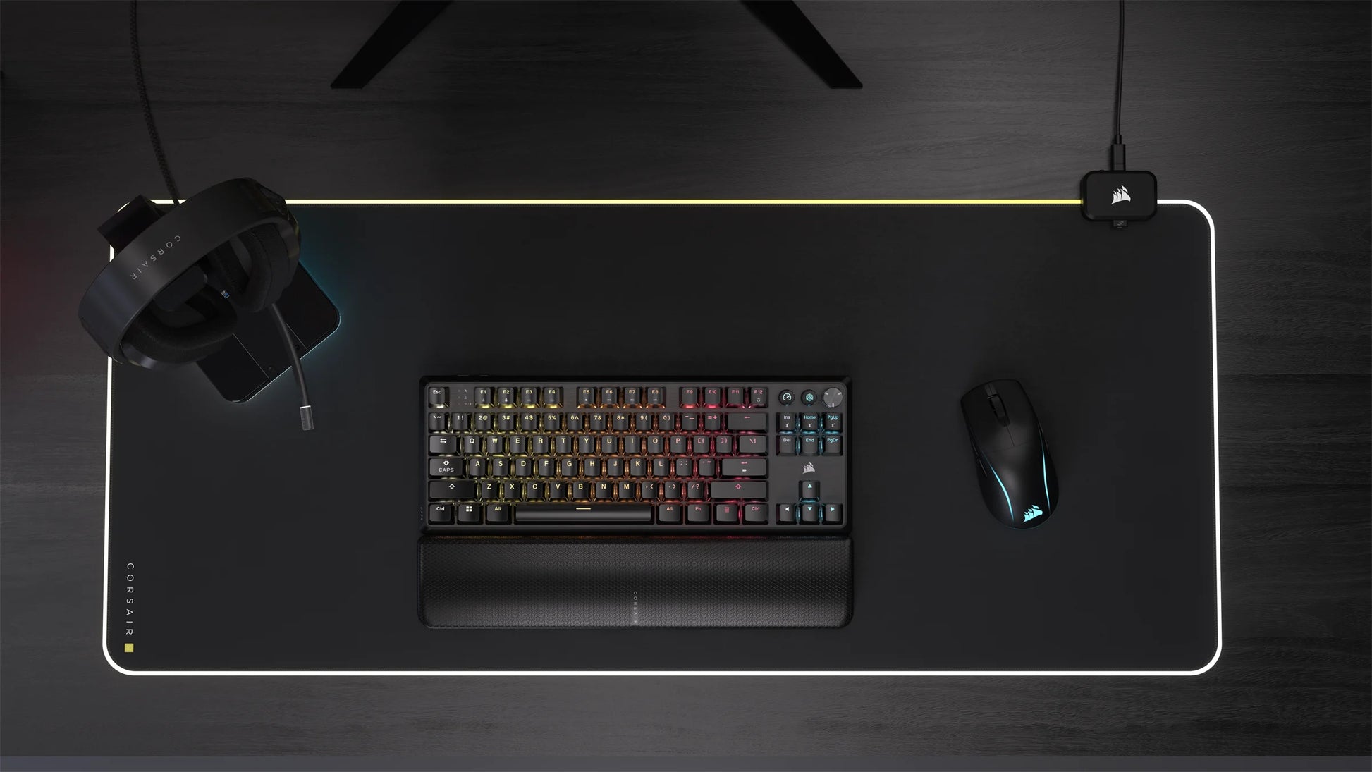 Corsair K70 CORE TKL – Tastatur, kabellos (2,4 GHz), CH-Layout (DE-CH) – für Windows, macOS & Xbox One