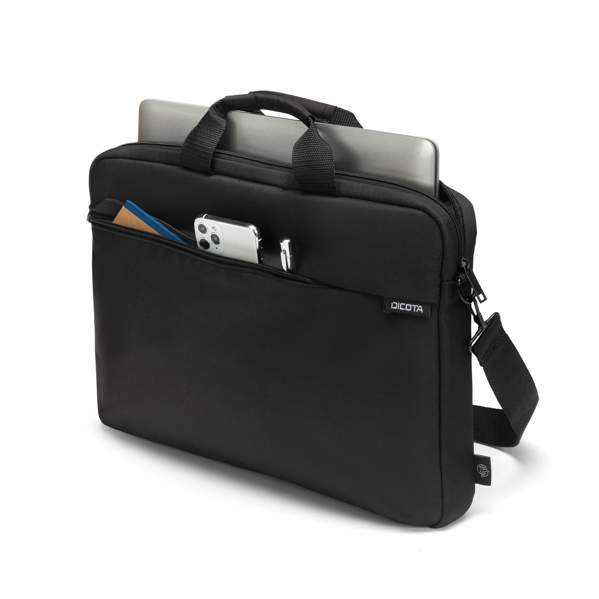 DICOTA Slim Case ONE Notebook-Tasche für Notebooks bis 12,5" – Stossfest, Schwarz