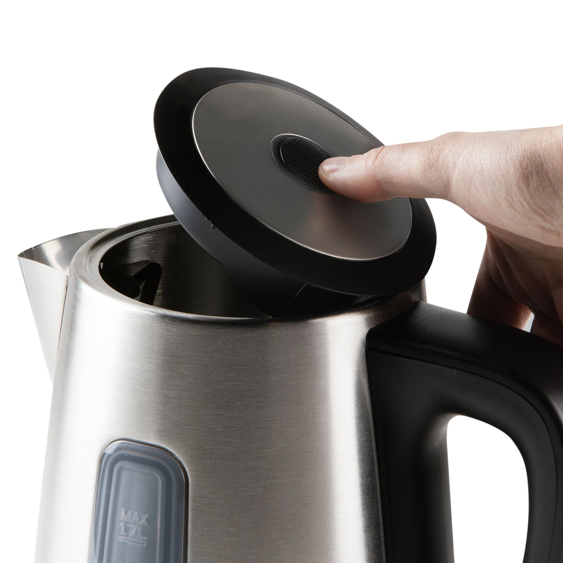 Domo Wasserkocher – 1,7 l, Edelstahl, Anthrazit, DO9268WK