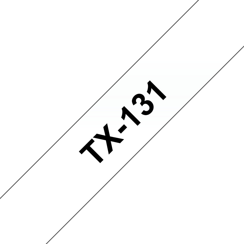 Brother Schriftband – 12 mm × 15 m, transparent, schwarz