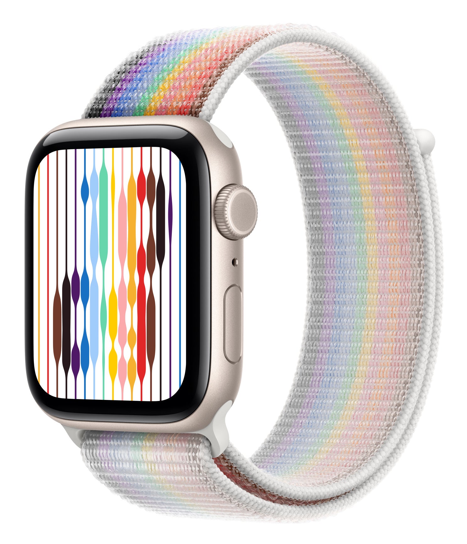 Apple Sport Loop Pride Edition – Armband – für Apple Watch 45 mm, Mehrfarbig, One Size