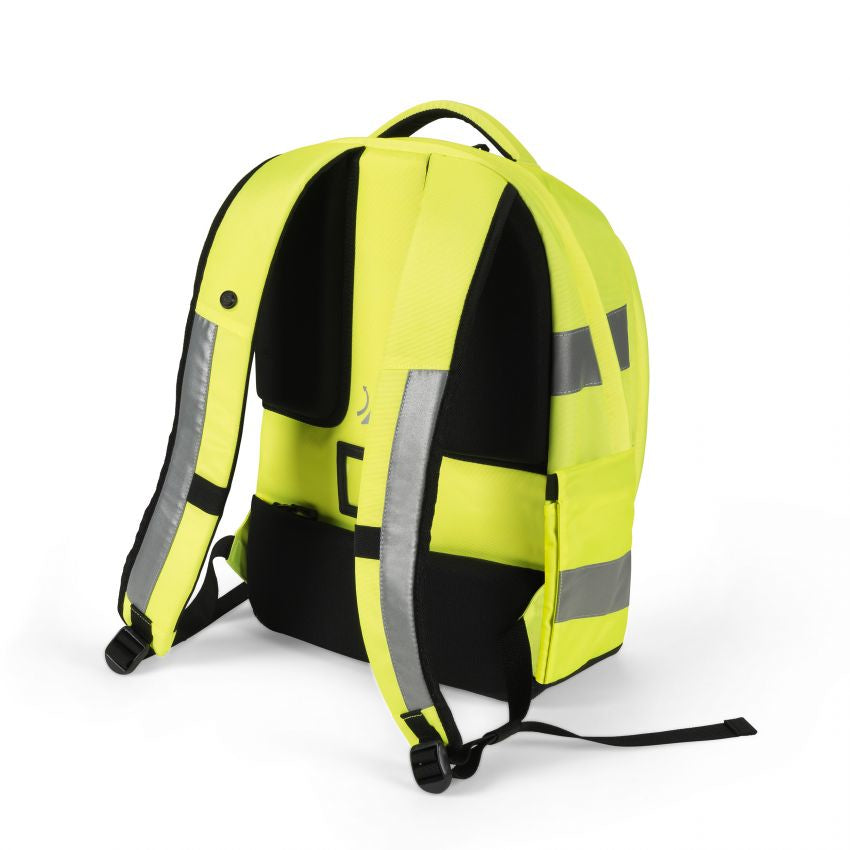 DICOTA HI-VIS P20471-01 – Freizeit-Rucksack – 25 l, rPET, gelb, Reflexstreifen