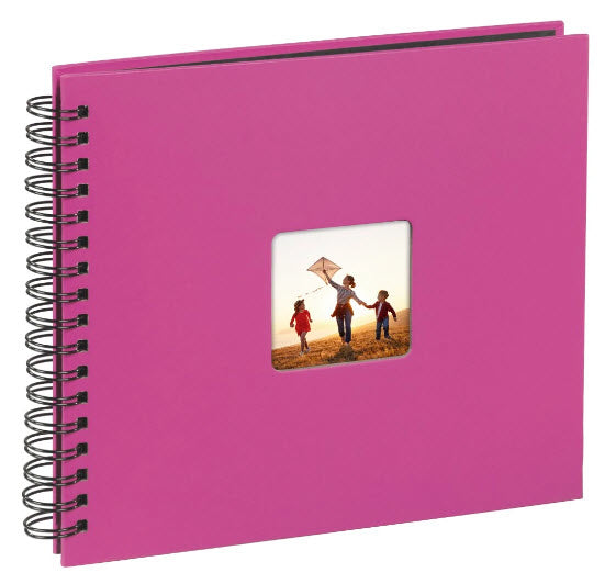 Hama Fotoalbum Wiro Fine Art – pink, mit Pergaminzwischenblättern, Papier, 360 × 320 mm
