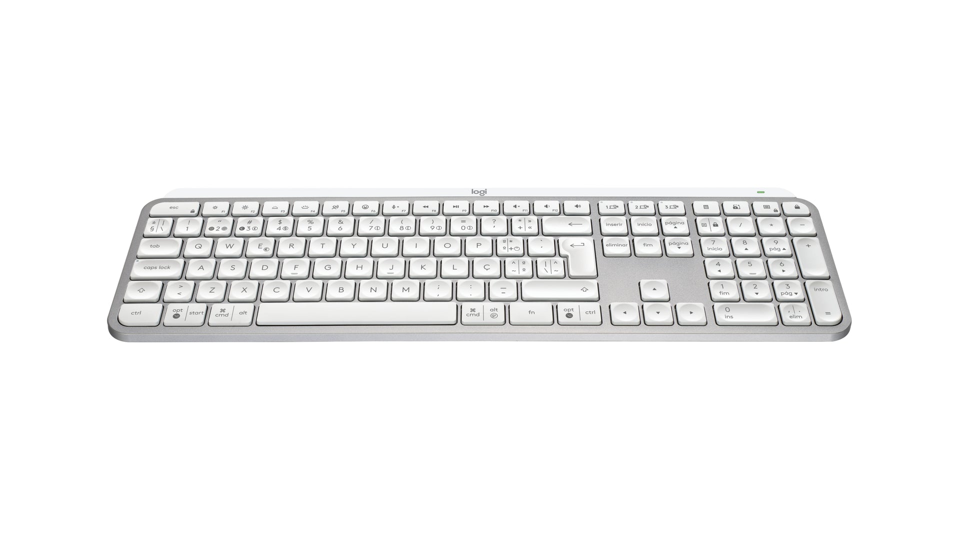 Logitech MX Keys S – Tastatur – 100% – Schere – Bluetooth & 2,4 GHz (Logi Bolt) – beleuchtet – Grau