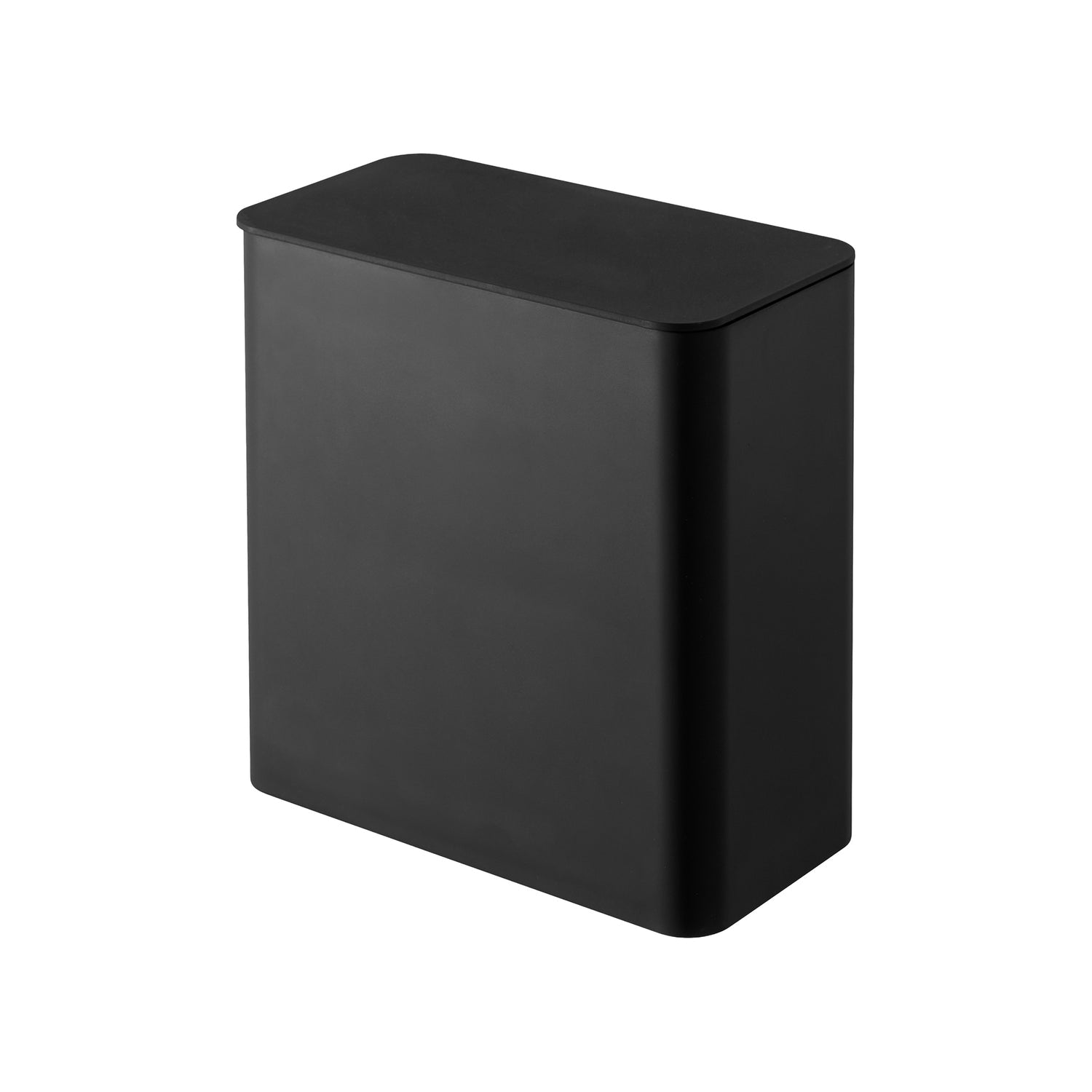 Yamazaki Aufbewahrungsbox 1,8 l (mit Deckel) – Silikon – Schwarz – 95 × 170 × 170 mm