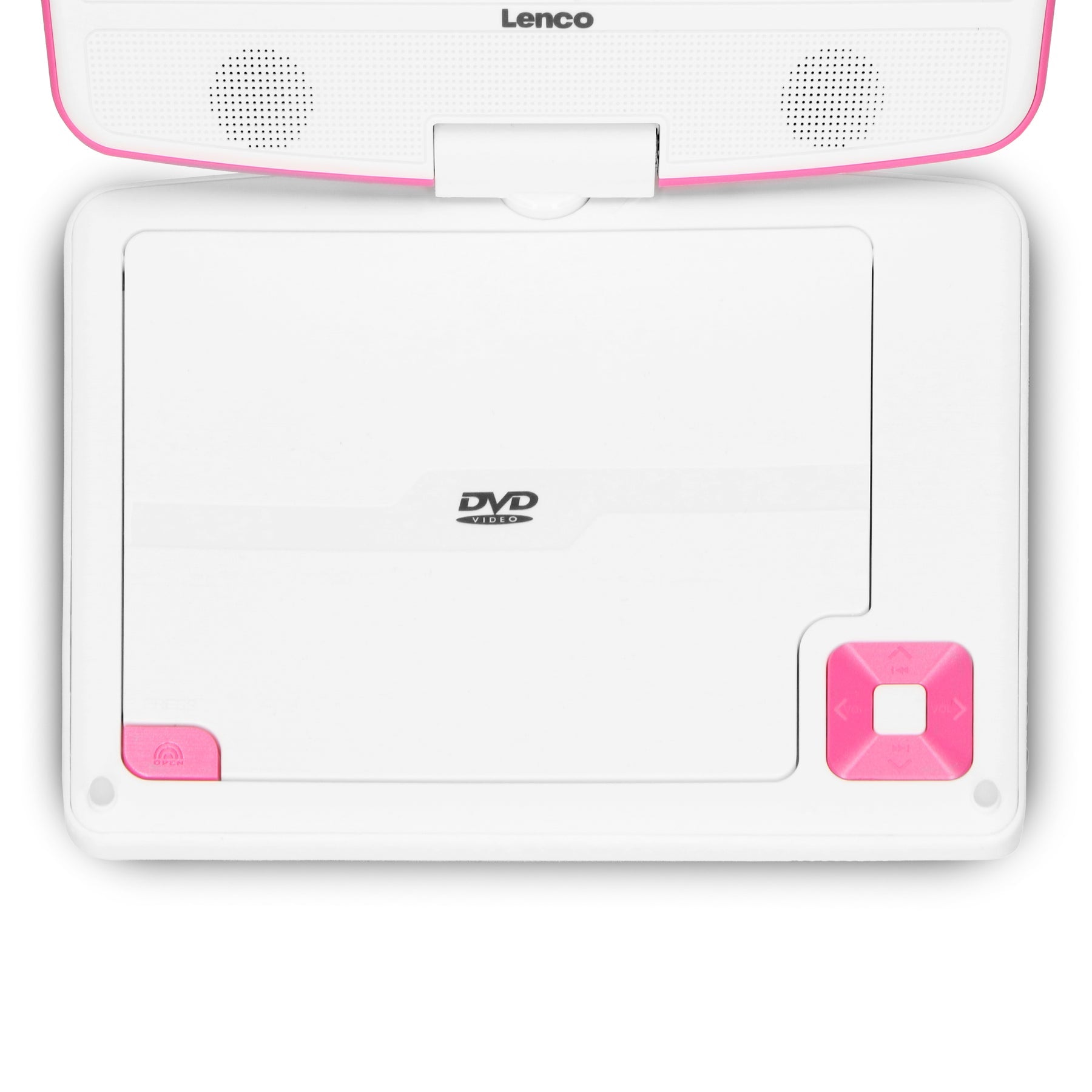 Lenco DVP-920 – 9" Tragbarer DVD-Player, USB, CD/MP3, 90 min Akku – Pink