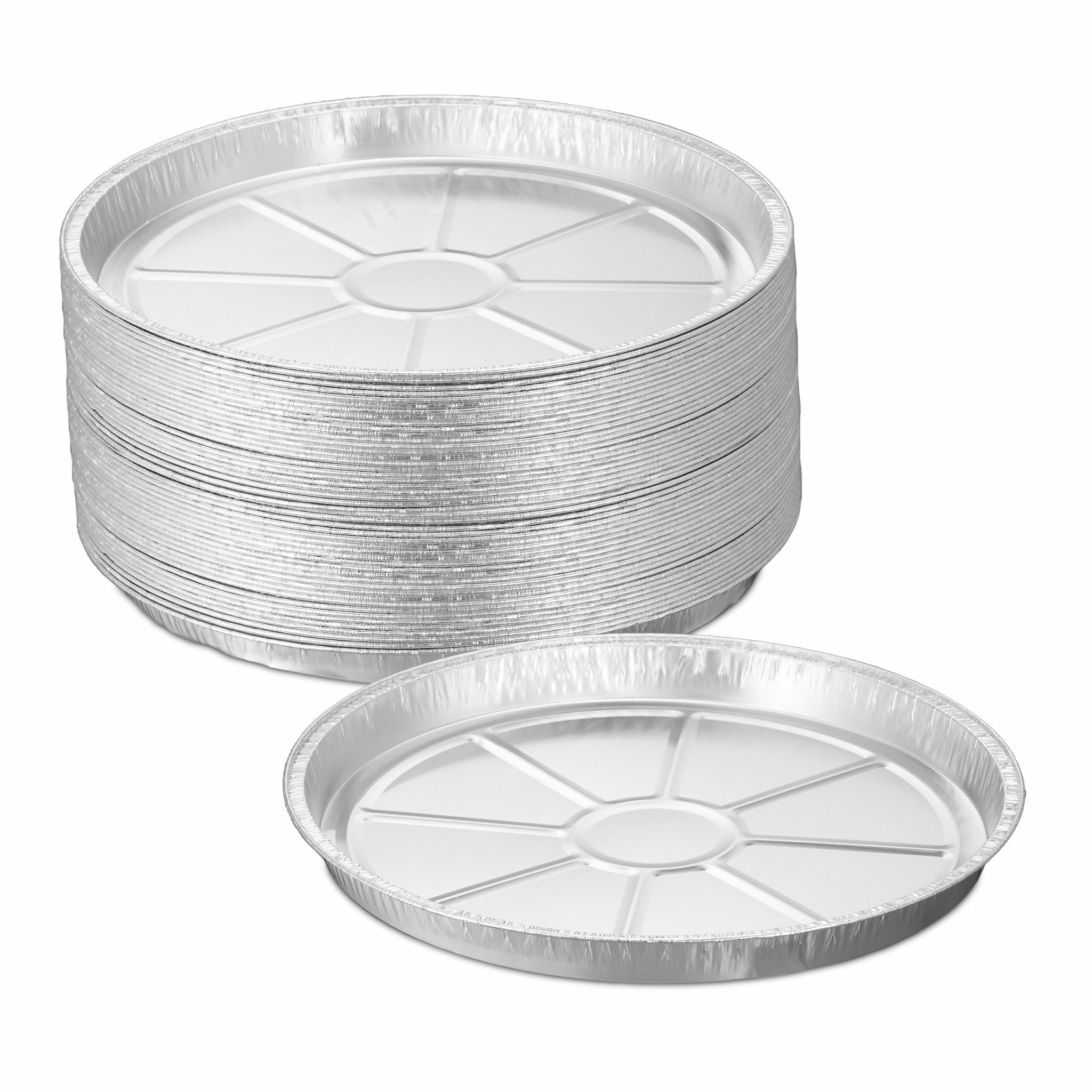 Relaxdays Schale/Schüssel, Aluminium rund – Ø 27,5 cm, Silber – 50 Stk.