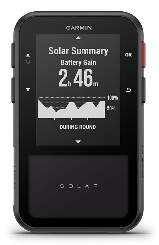Garmin GPS-Handgerät ApproachG20 Solar – für Android, 50 × 100 × 20 mm, Schwarz, Silikon, 70 g
