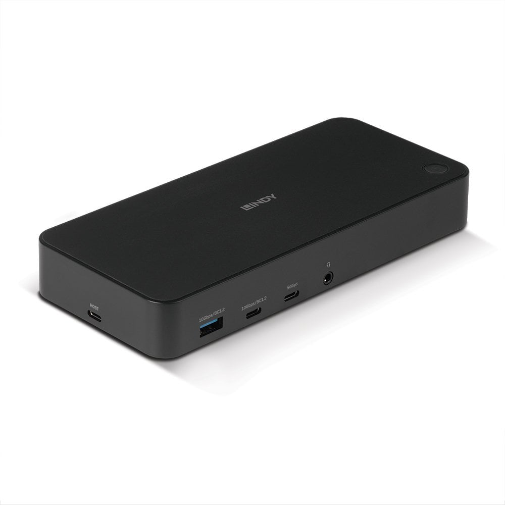 Lindy DST-Pro Dockingstation – USB-C, 2× DP, 3× HDMI, 3,5 mm Audio