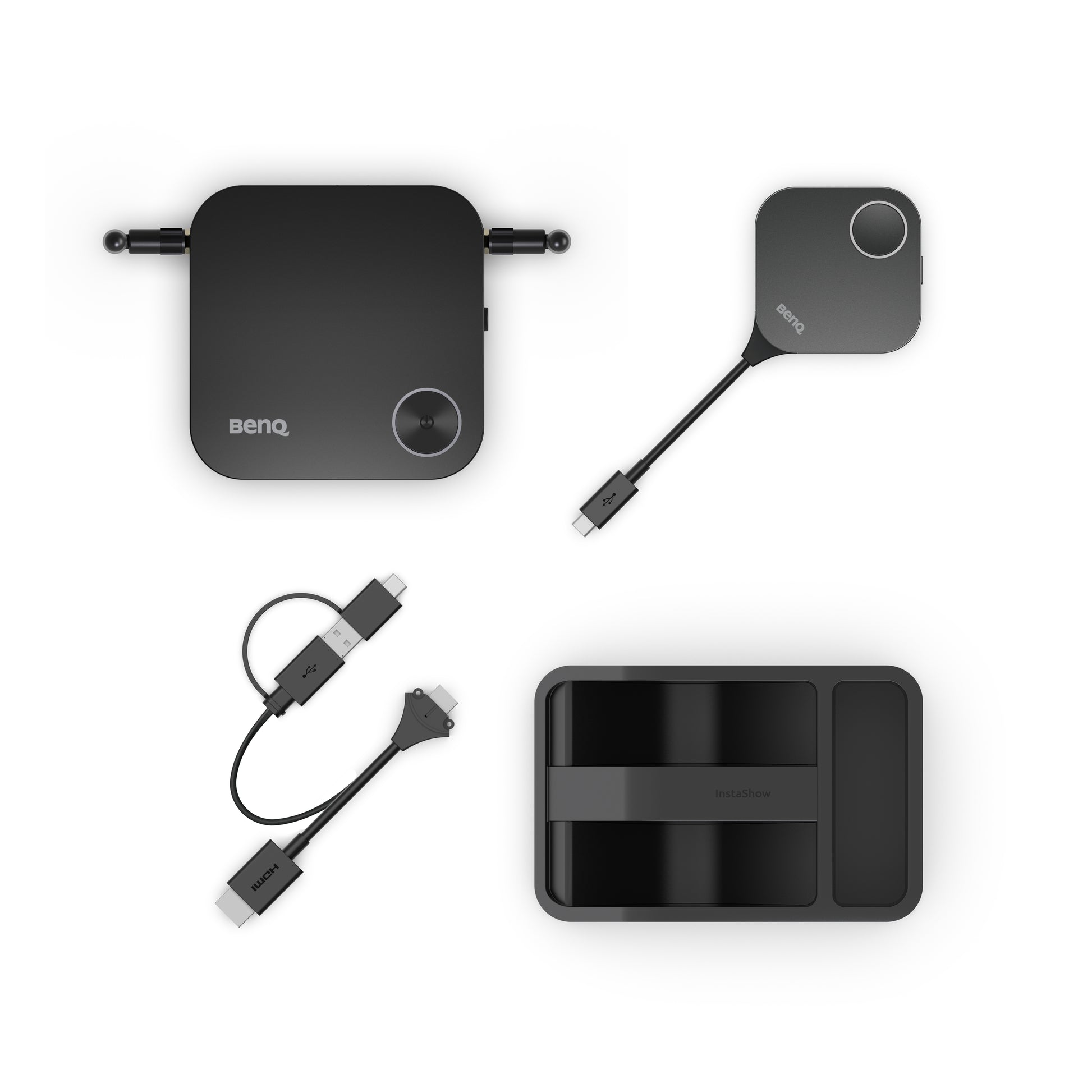 BenQ InstaShow WDC15 – Drahtloses Präsentationssystem – Full HD, USB-C, HDMI, USB-A, Schwarz