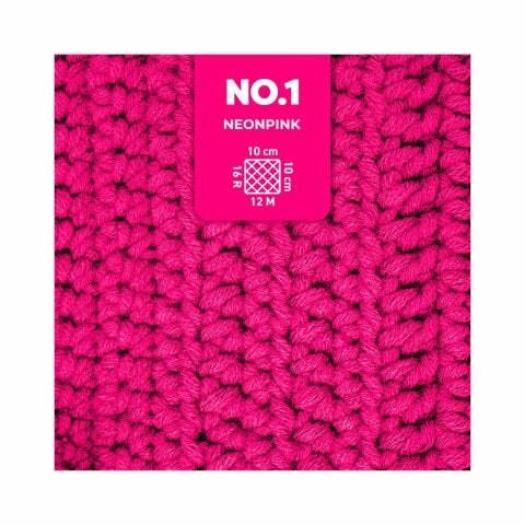 myBoshi Nr.1 Wolle Neonpink – 50 g, 55 m, Nadel 6 mm, 70% Polyacryl/30% Schurwolle, 1 Stk.