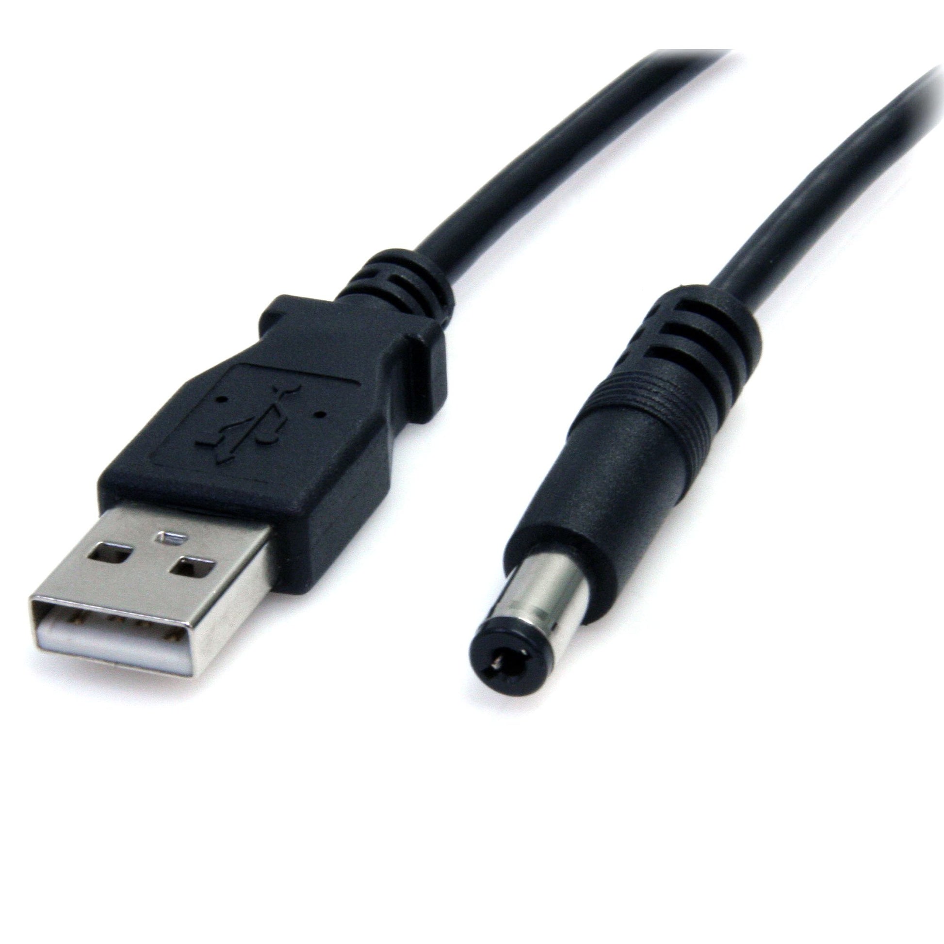 StarTech.com USB-Barrel Stromkabel – USB-Barrel (Typ M), 2 m, schwarz
