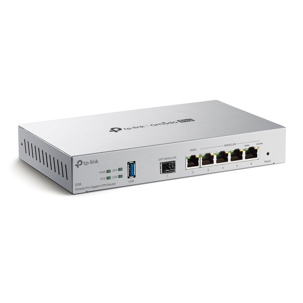TP-Link G36 VPN-Router – 5× WAN/LAN Gigabit, 1× SFP-WAN, USB 3.2 Gen 1
