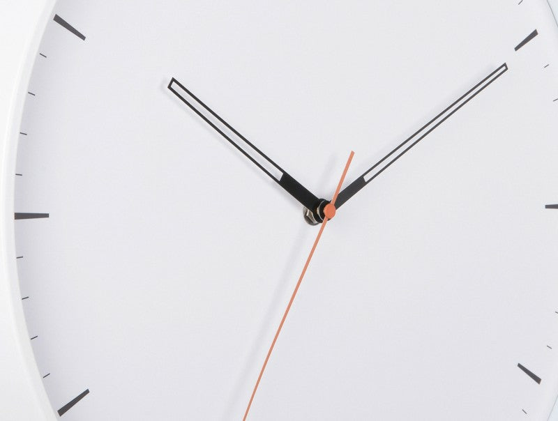 Karlsson Wanduhr Calm – Ø 40 cm, weiss, Metall, lautlos