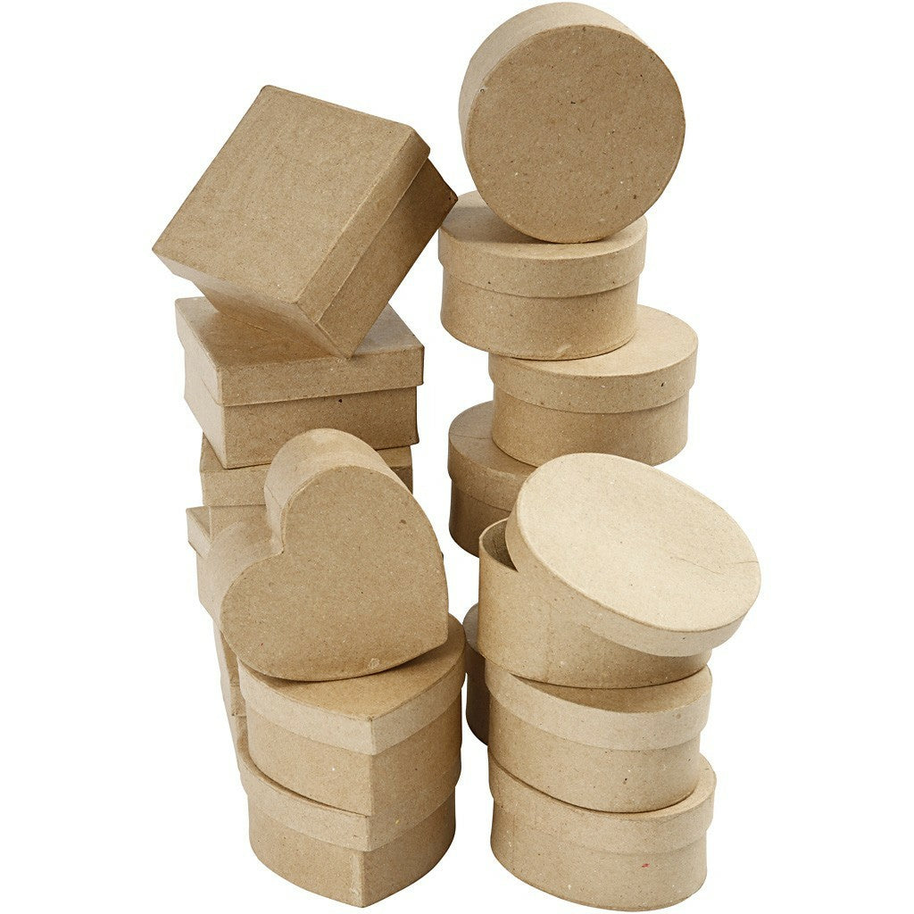 Creativ Company Pappschachteln mittel – 5 cm, Cappuccino