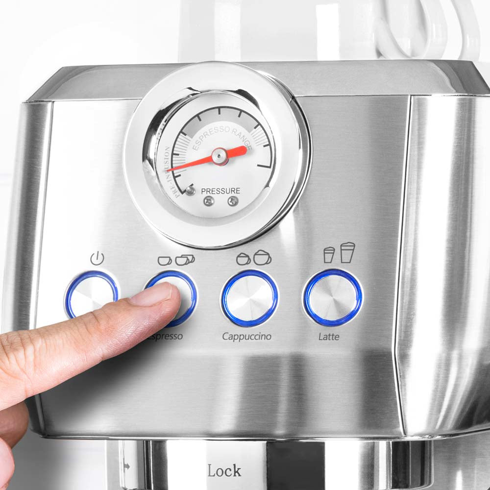Gastroback Piccolo Pro M Espressomaschine (Siebträger) – für E.S.E., 20 bar, 1,3 l Wassertank, 0,7 l Milchtank