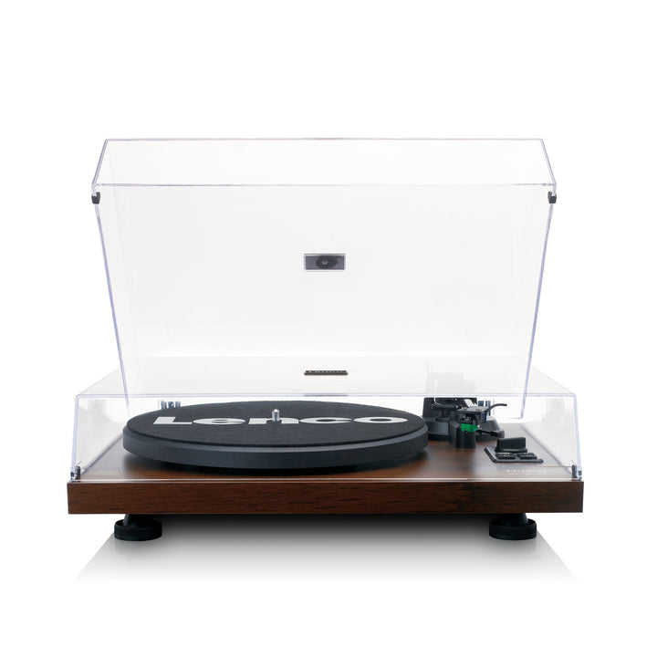 Lenco LS-600WA – Plattenspieler (Riemenantrieb, manuell), Bluetooth, Phono-Vorverstärker, 33⅓/45 U/min – Holz/Schwarz