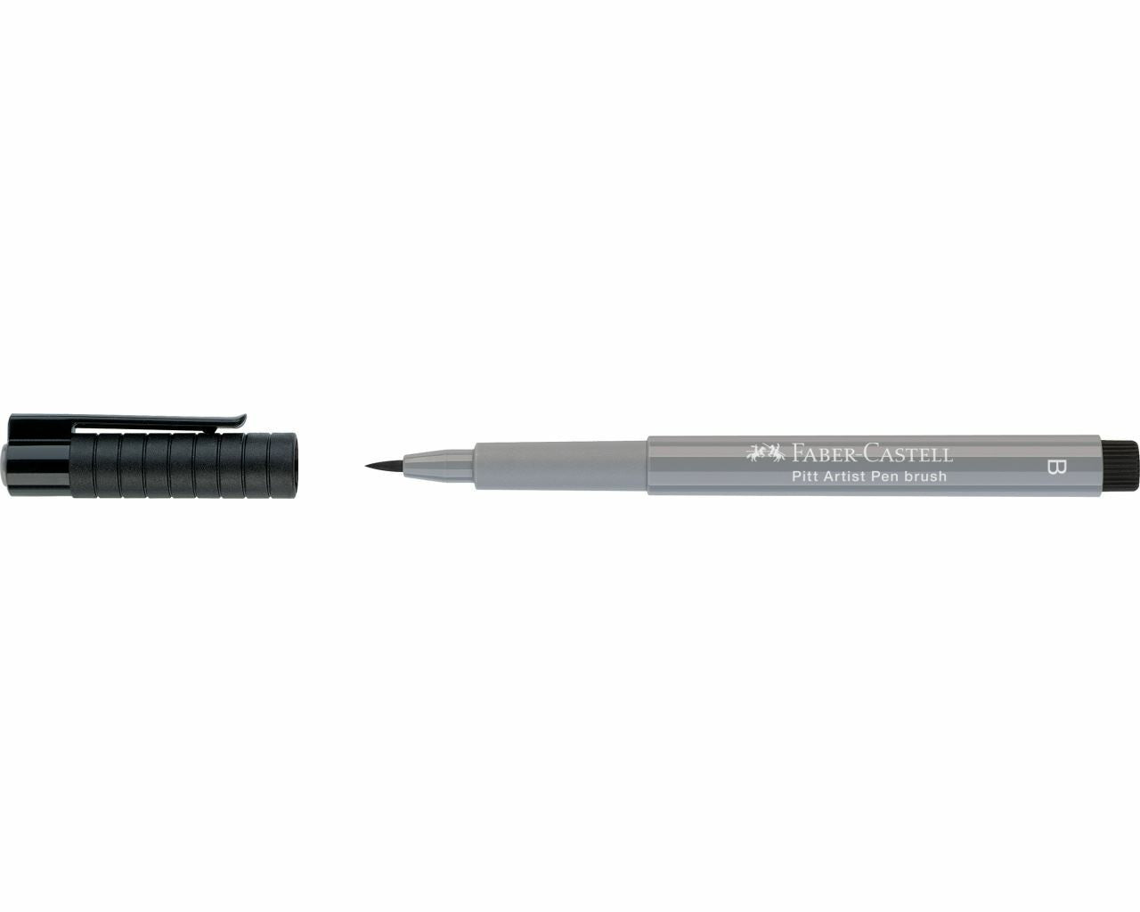 Faber-Castell Pitt Artist Pen Pinselstift – Pinselspitze, 2,5 mm, pigmentiert, wasserfest, kaltgrau III