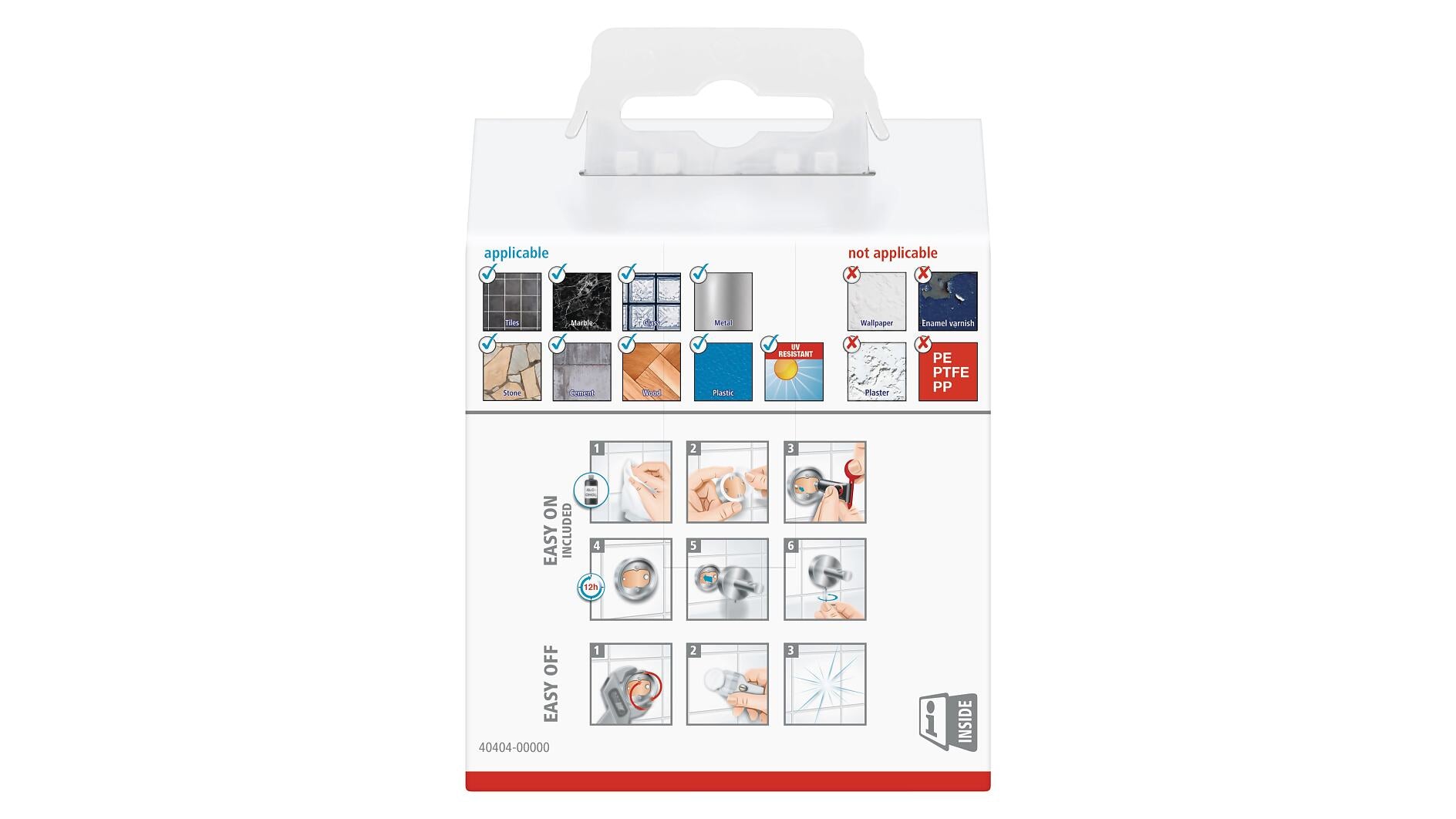TESA Haken DELUXXE – Metall, Chrom, 6 kg, Wandmontiert, 5×3,9×5 cm