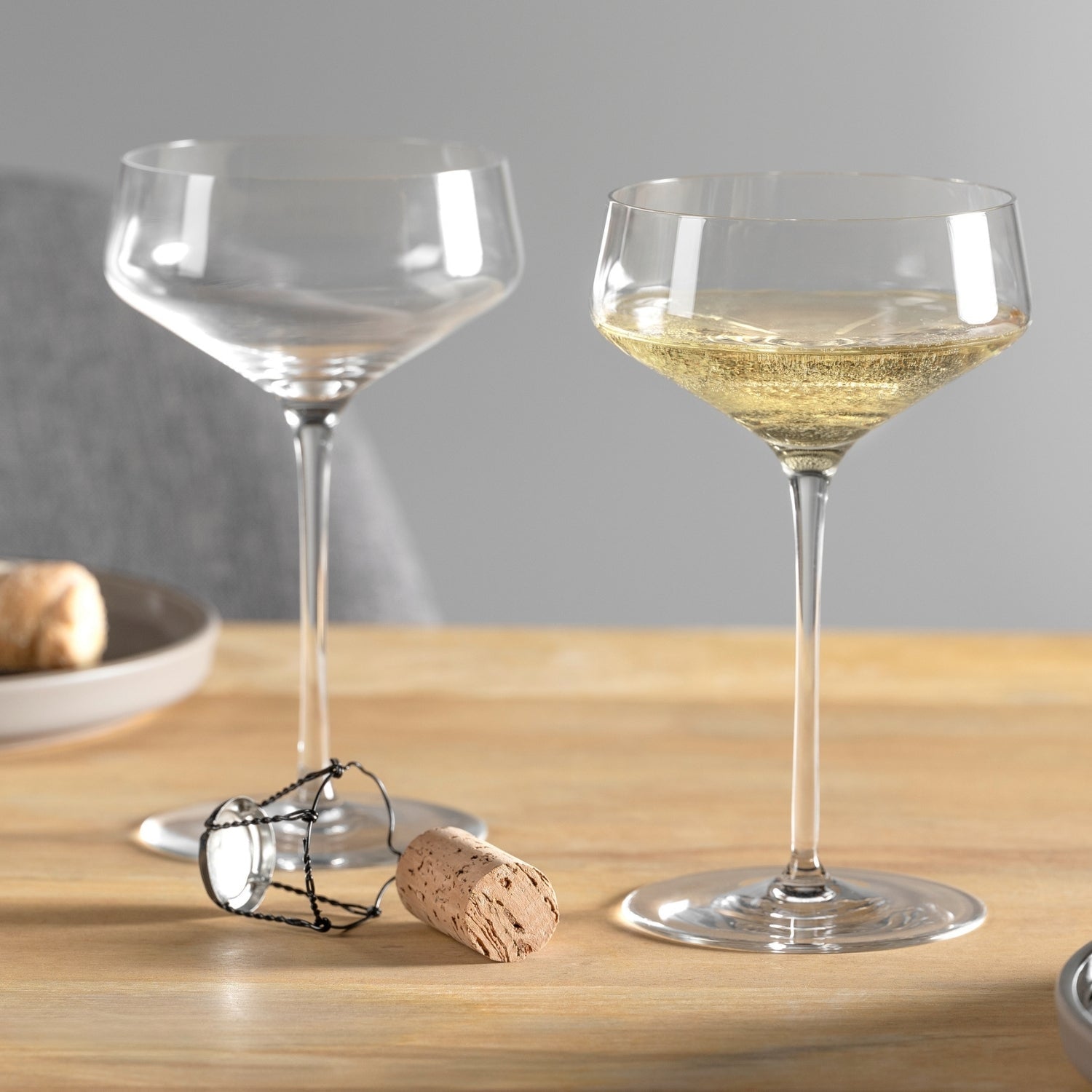 LEONARDO Puccini Champagnerschale – 0,35 l, Kristallglas, transparent, spülmaschinenbeständig, 6 Stück