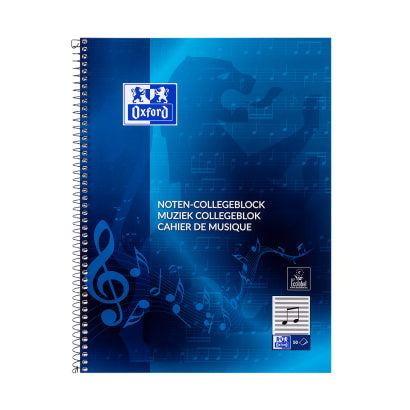 Oxford Collegeblock – A4 – 90 g/m² – Softcover, mikroperforiert, Ausreisshilfe, Beschriftungsfeld, blau