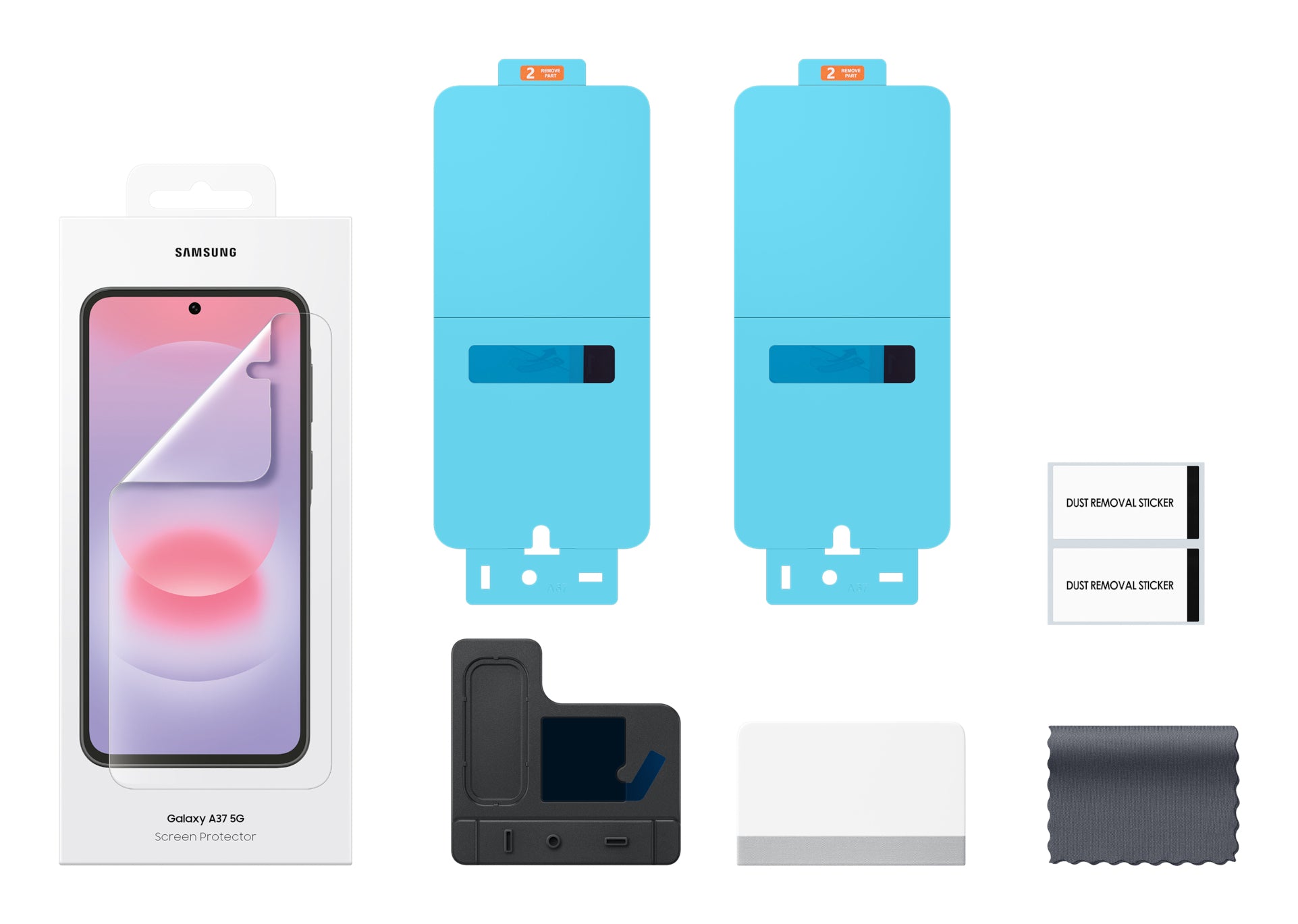 Samsung Displayschutz (Folie), Fettabweisend – für Galaxy A37 5G – 2er-Pack