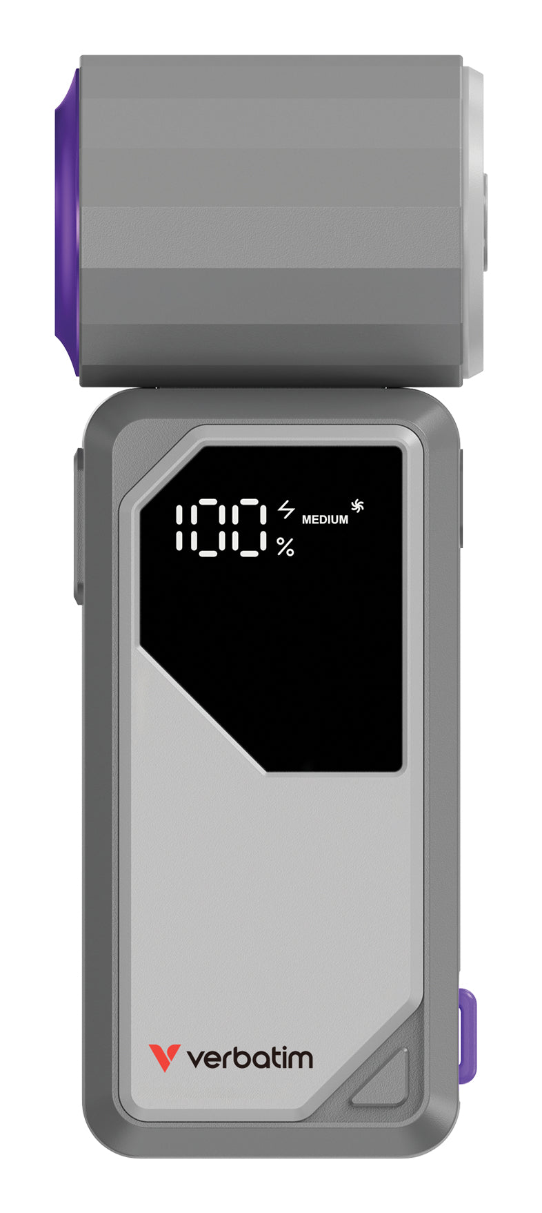 Verbatim Handventilator Cool'n'Go AirJet – 4000 mAh, Grau, Violett