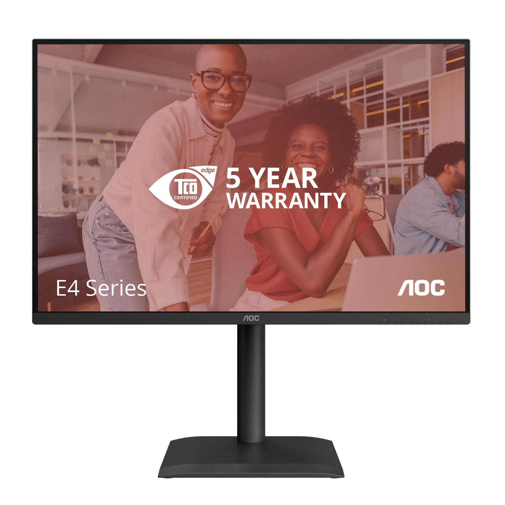 AOC 24X24E4U – Monitor, 24" 1920 × 1200 (WUXGA), IPS, 100 Hz, Lautsprecher, VESA 100 × 100, Schwarz
