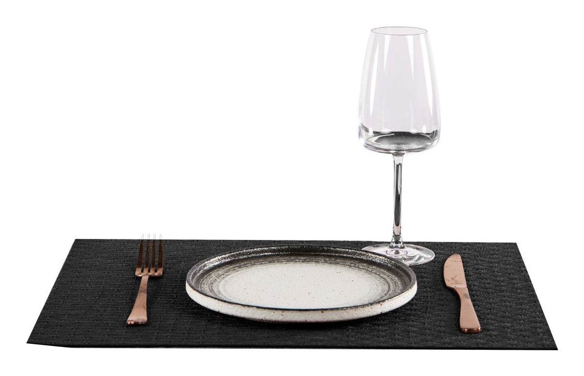 Tiseco Tischset ARBIN – Kunstleder (PU), Dunkelgrau, 45 × 33 cm