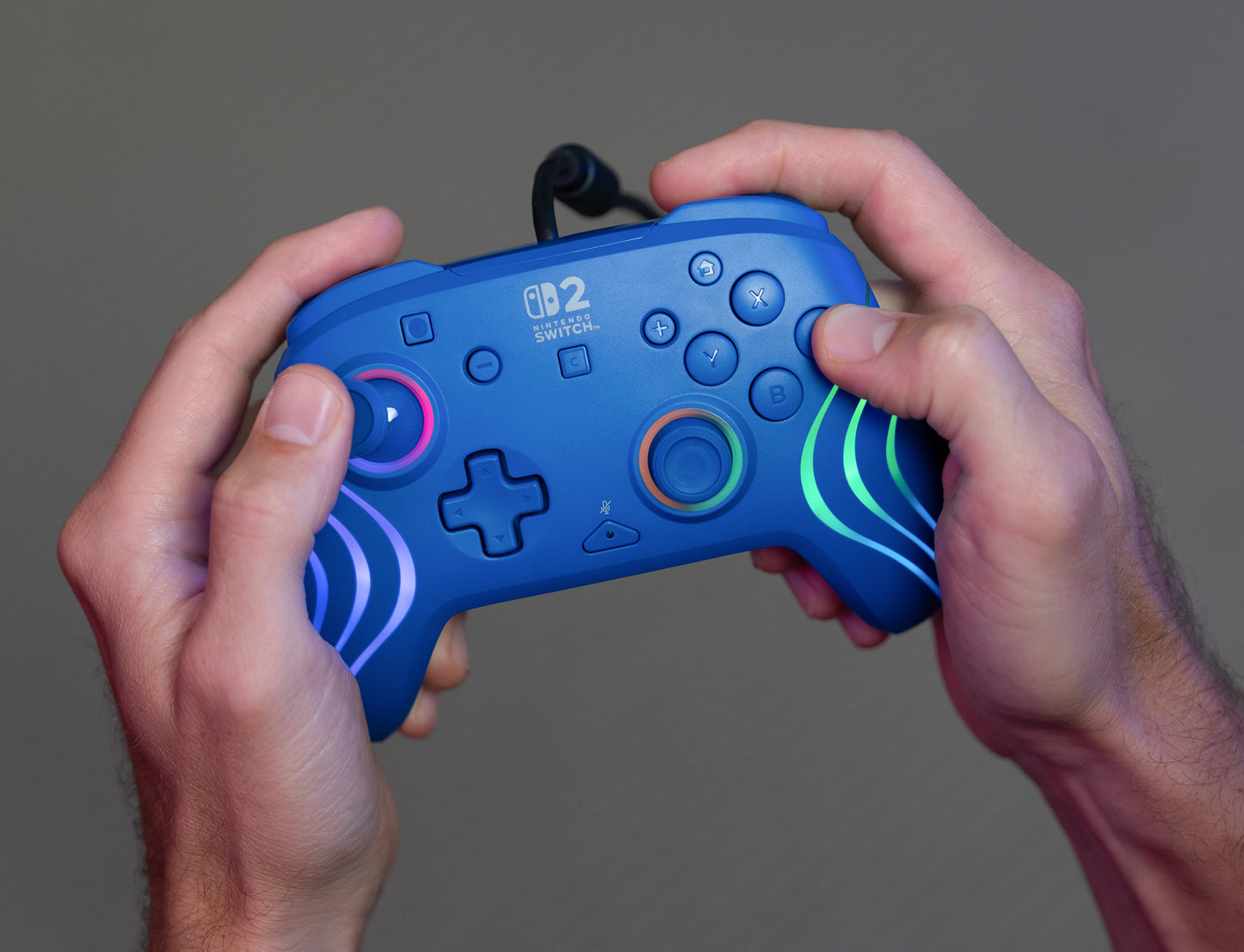 Turtle Beach Afterglow Wave – Gamepad – USB (kabelgebunden, USB-C), RGB – für Nintendo Switch-Konsolen, Blau