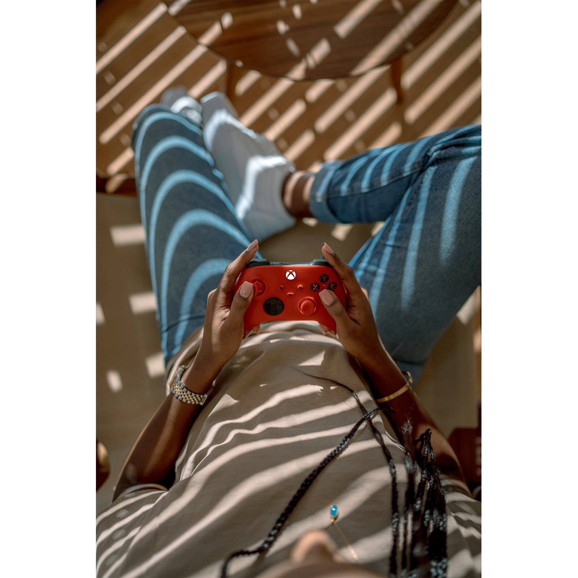 Microsoft Pulse Red – Gamepad – Kabellos (Bluetooth/2,4 GHz), Rot