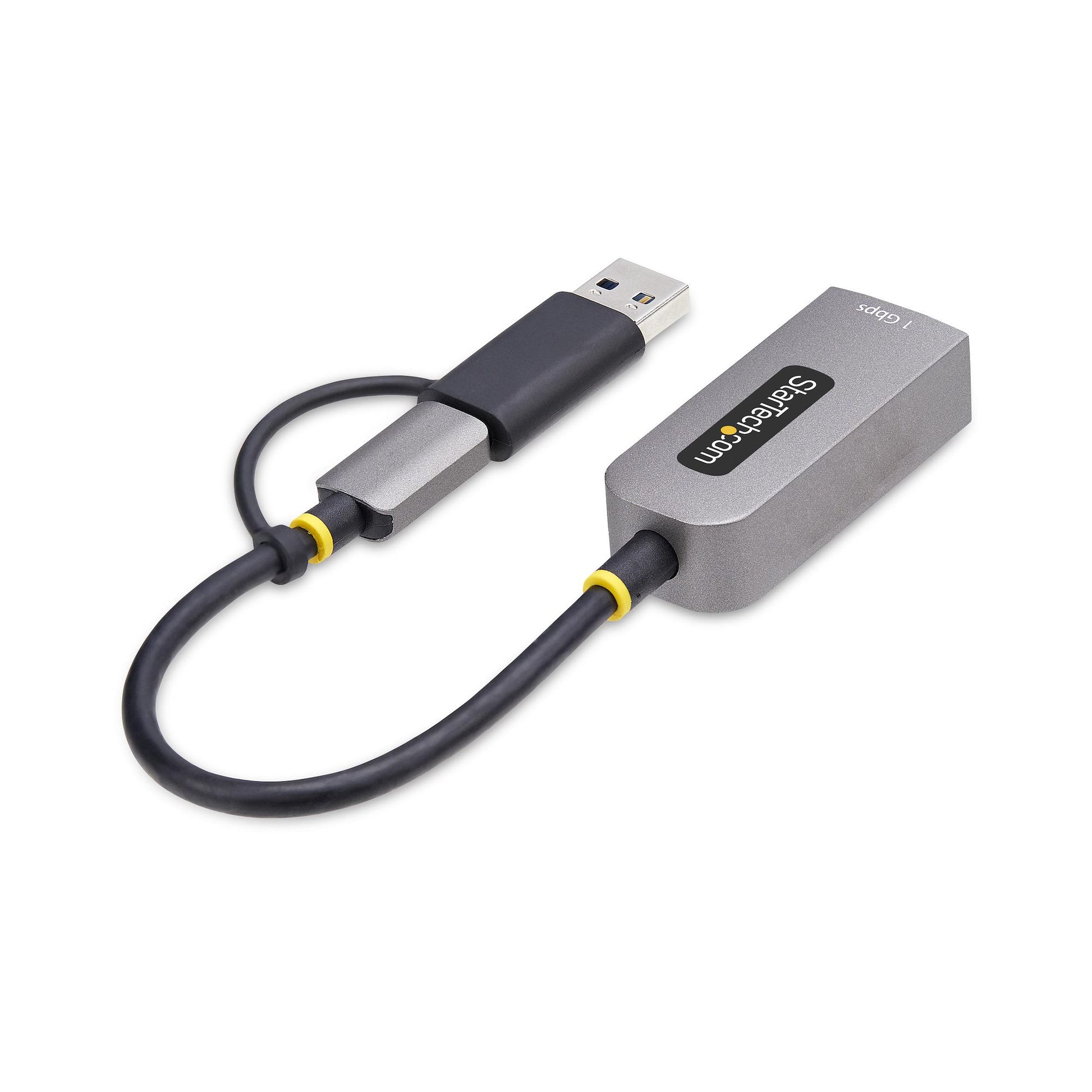 StarTech.com USB-C zu Gigabit-Ethernet Adapter – USB-A Dongle, 1× RJ-45, für Windows/macOS/Linux