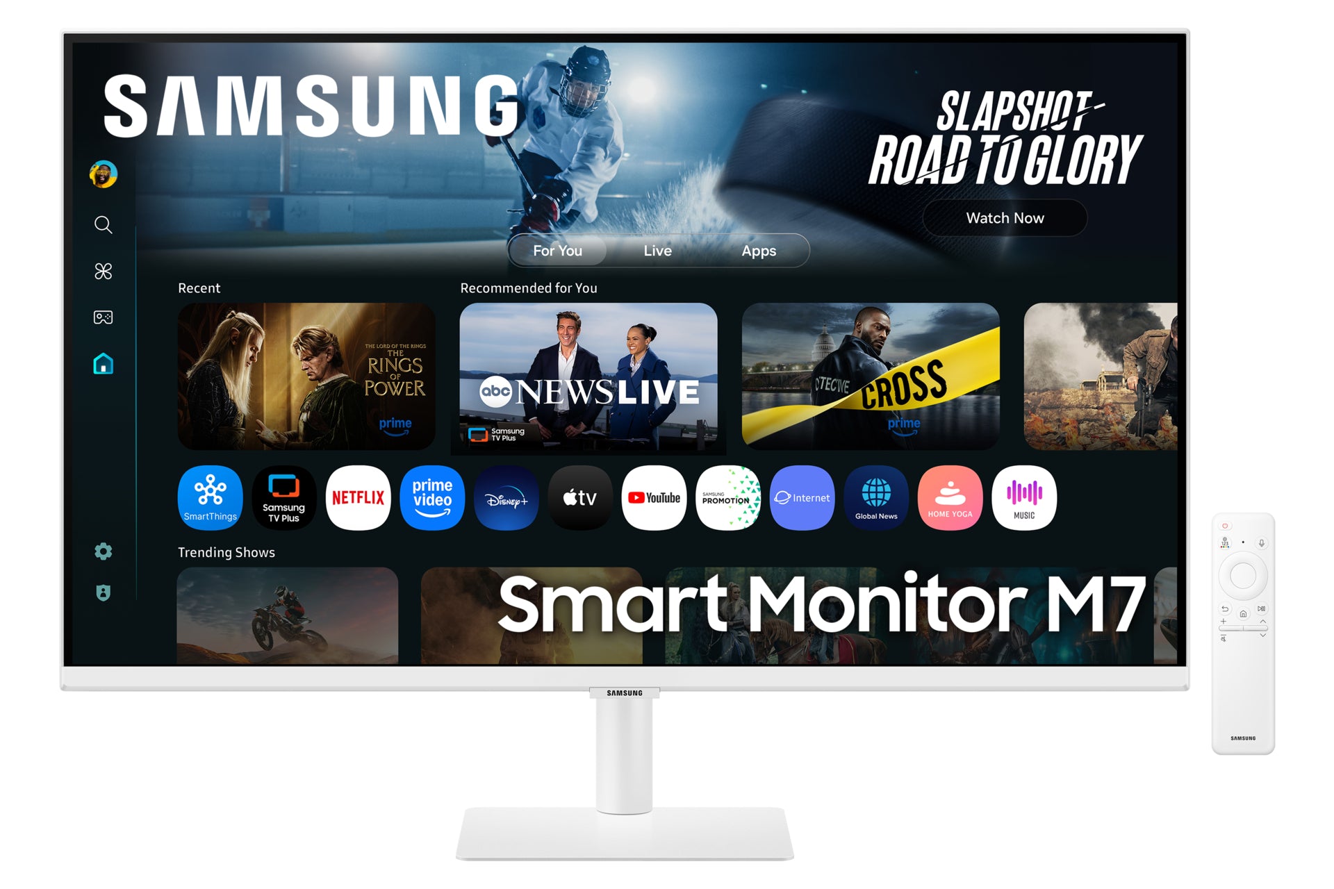 Samsung M70F – Monitor, 4K, HDR10, Smart Monitor, Weiss
