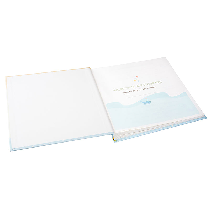 Goldbuch Babyalbum Blue Whale – für 100 × 150 mm, hellblau, Pergamin, 300 × 310 mm
