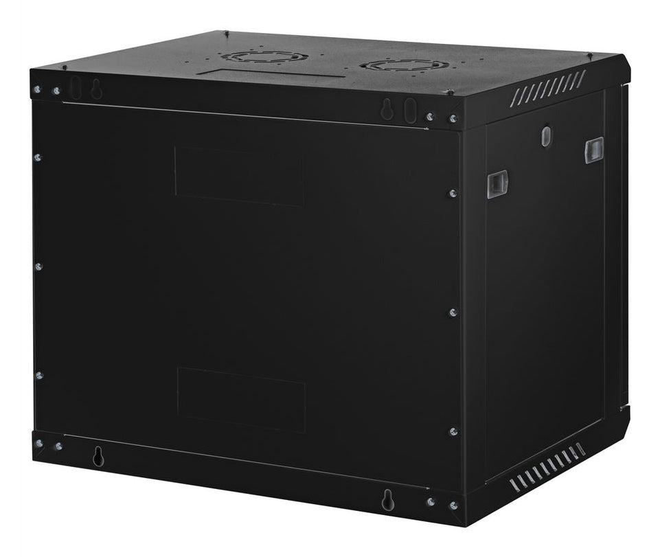 ROLINE Basic Plus – 19" Wandverteiler 9U, IP20, abschliessbar, 600 × 450 × 512 mm, schwarz
