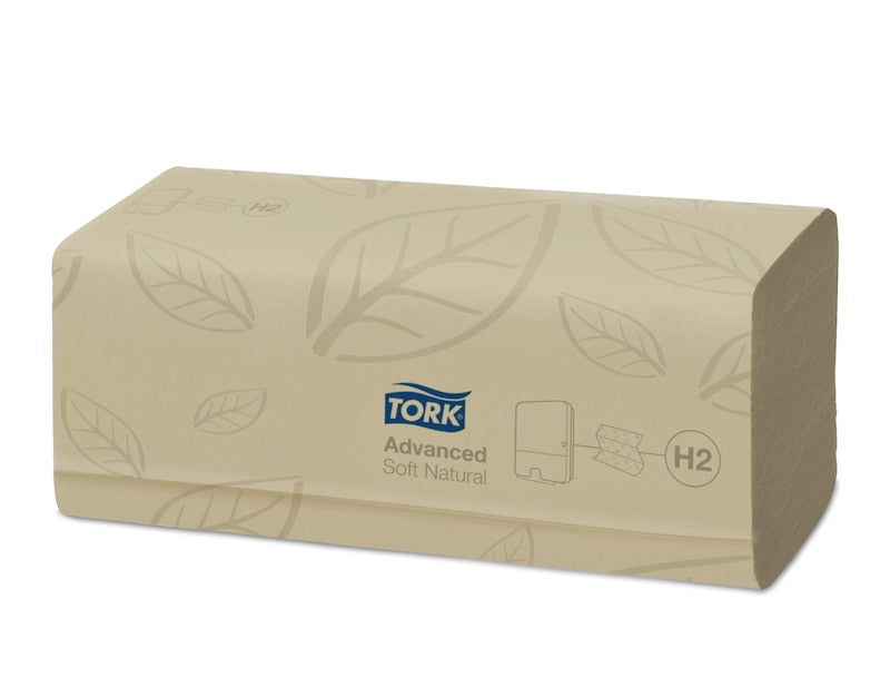 Tork Falthandtuch Xpress – Z-Falz, 2-lagig, Recyclingfasermaterial, natur, 213 × 240 mm, für Tork H2