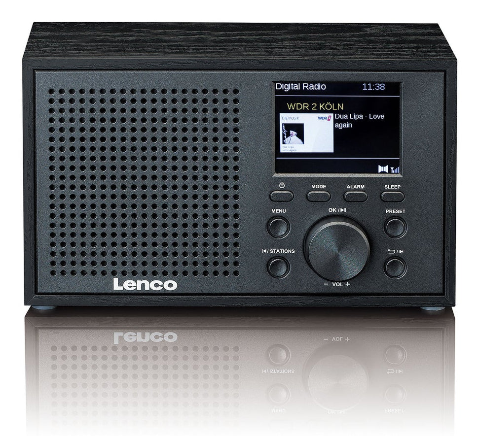 Lenco DAR-017BK – DAB+/UKW-Tischradio, Bluetooth – Schwarz