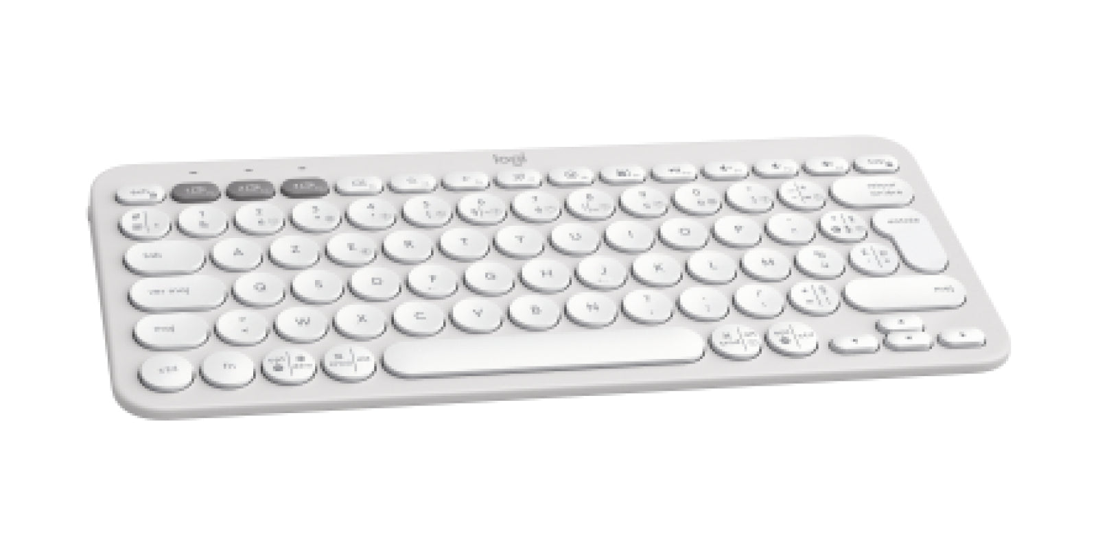 Logitech Pebble Keys 2 K380s – Tastatur, kabellos (Bluetooth), FR-Layout (FR), Weiss