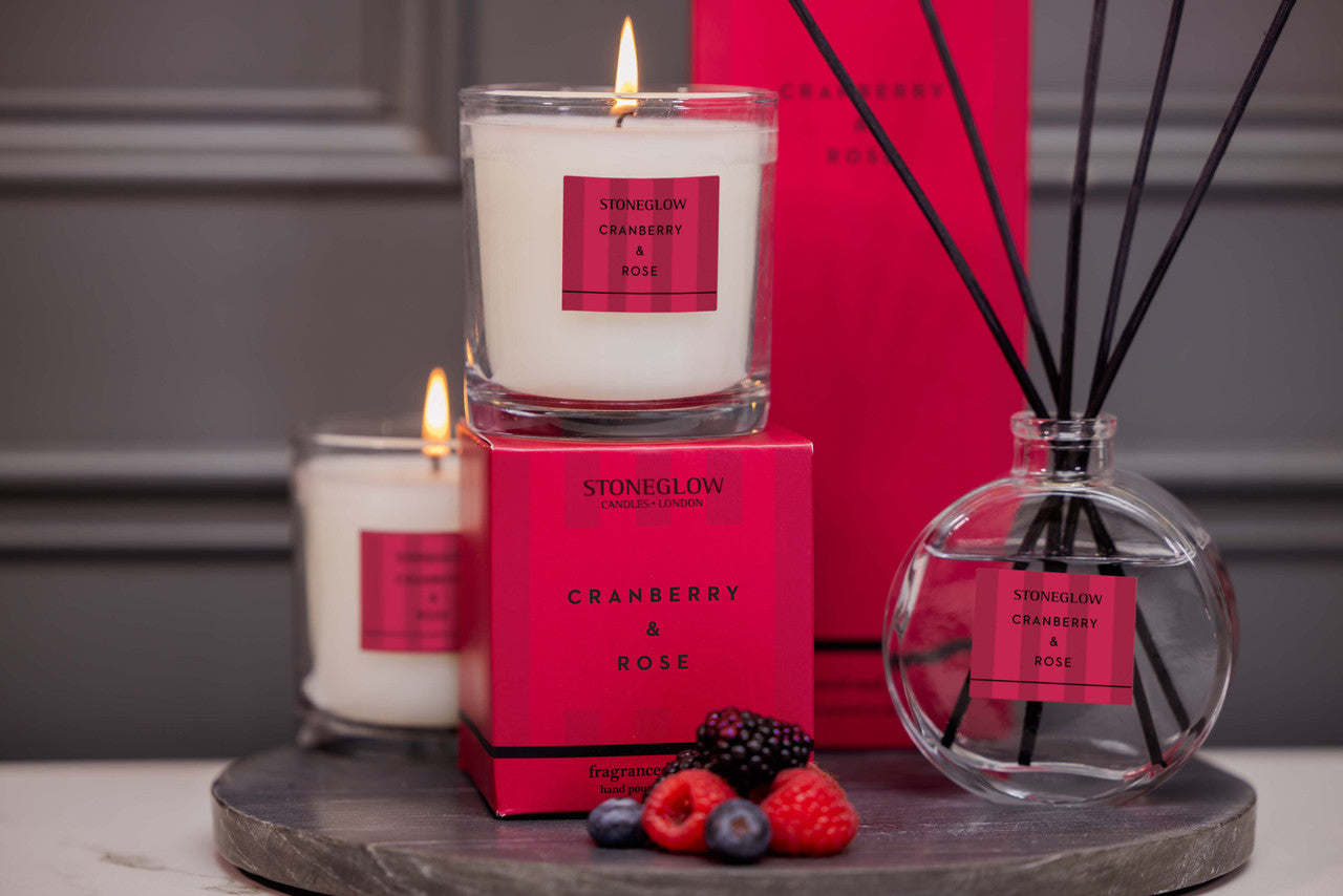 Stoneglow Duftstäbchen Cranberry & Rose, Rot – 120 ml