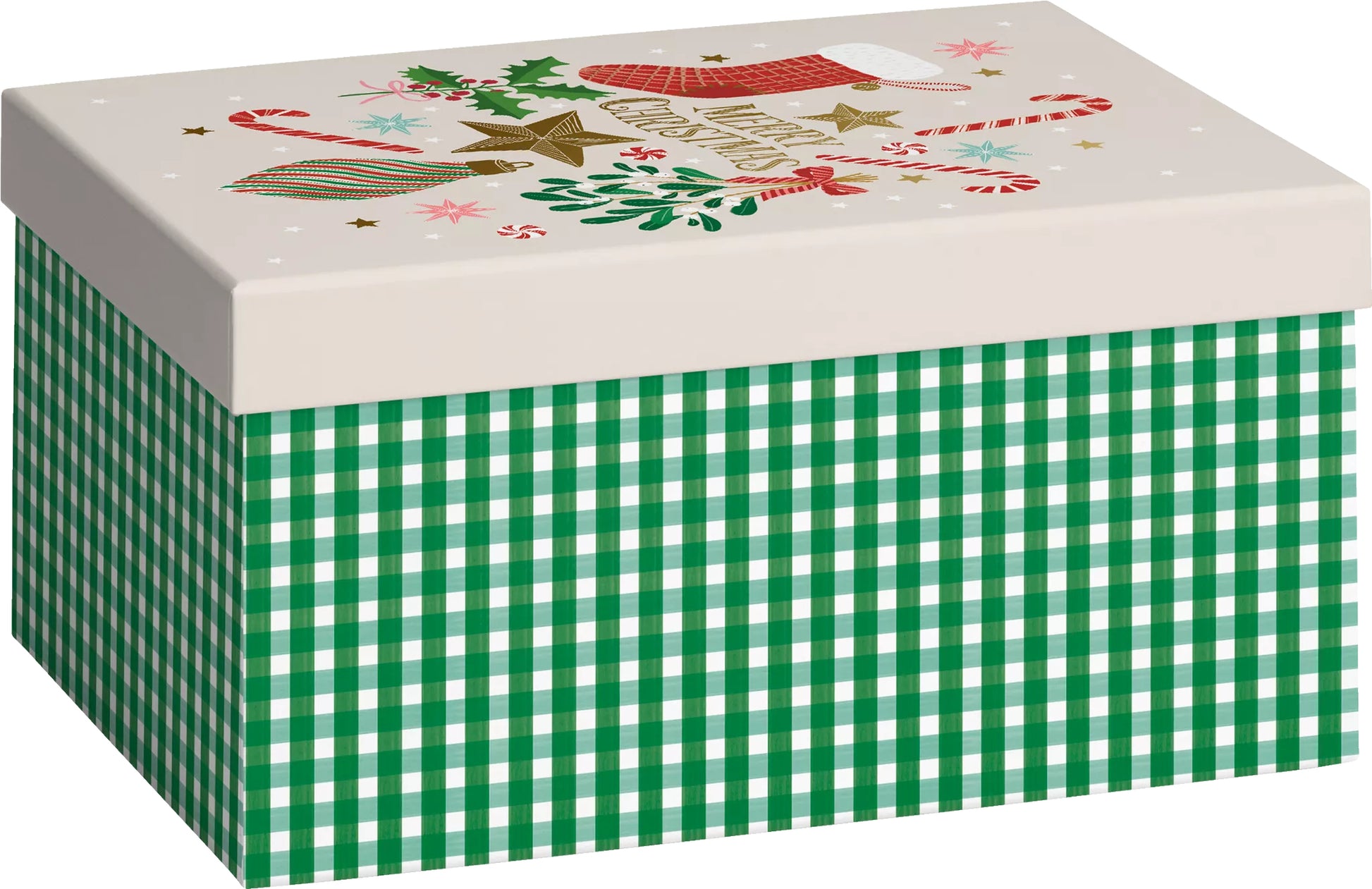 Stewo Geschenkbox – Papier – Beige, Dunkelgrün – 240 × 160 × 120 mm