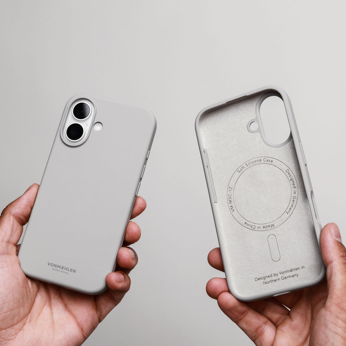 Vonmählen Backcover – für Apple iPhone 17 – hellgrau – Silikon, MagSafe-kompatibel