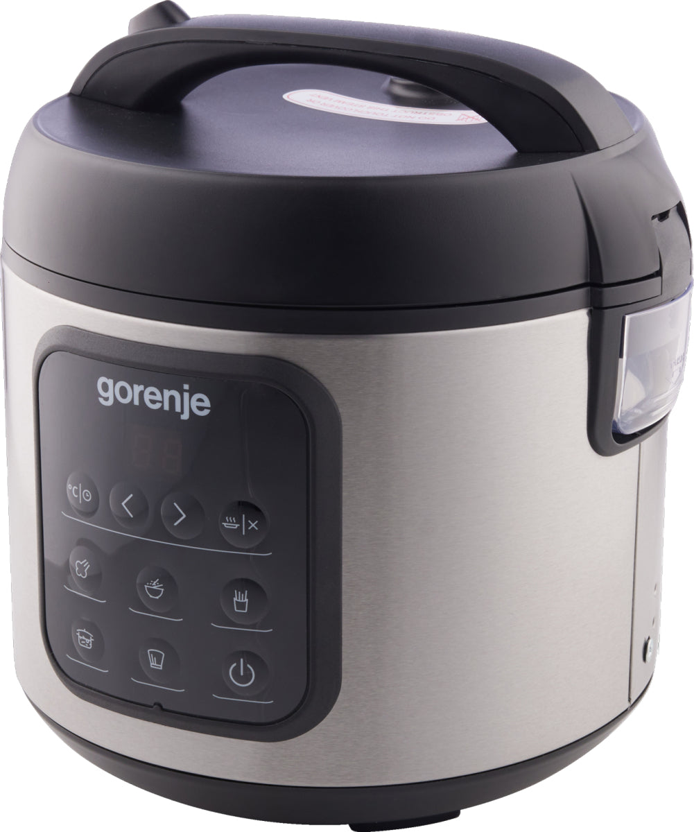 Gorenje Reiskocher MC2SBK – 2 l, 476 W, Warmhaltefunktion – Schwarz/Edelstahl