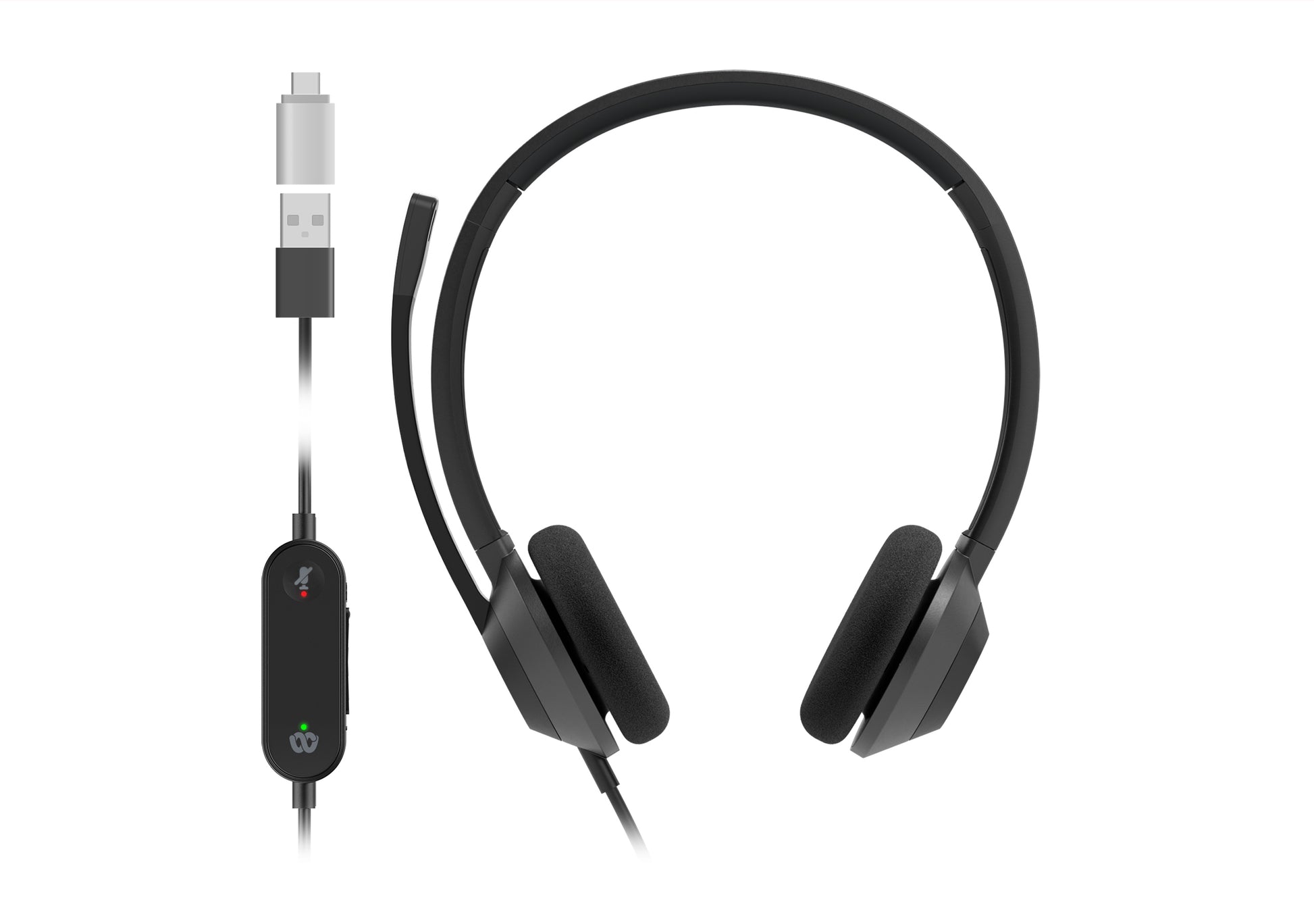 Cisco 322 – Duo Headset – On-Ear – USB-C – Schwarz