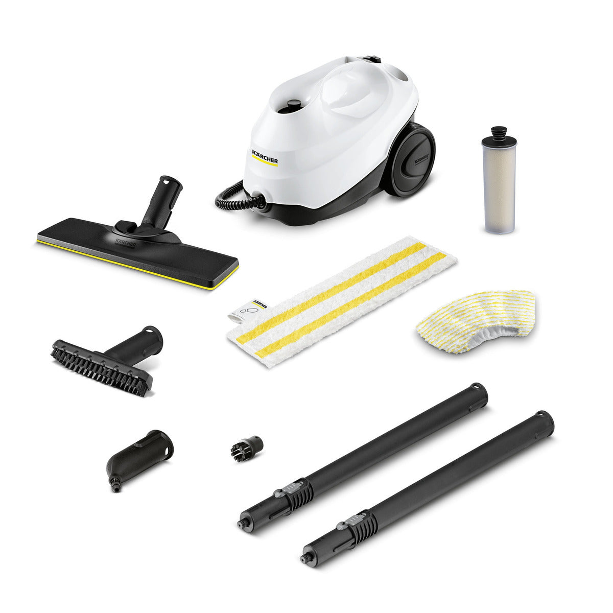 Kärcher SC 3 EasyFix – Dampfreiniger – 1900 W, 3,5 bar, 1 l, Aufheizzeit 0,5 min, Weiss/Schwarz