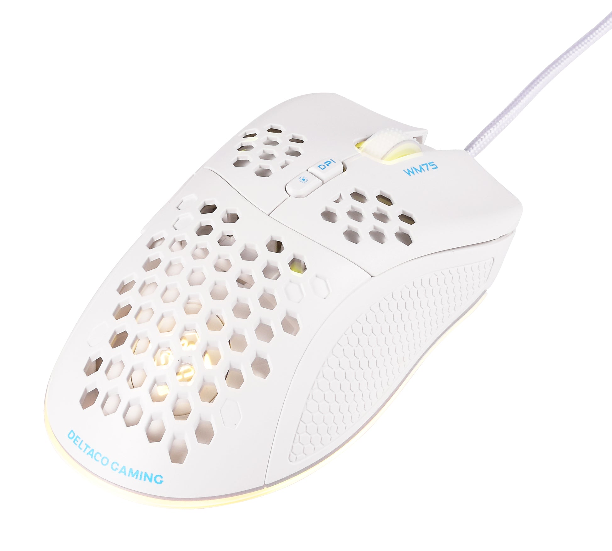 Deltaco Gaming GAM-108-W – Gaming-Maus – Kabelgebunden (USB-A), 6400 DPI, RGB-Beleuchtung, rechts
