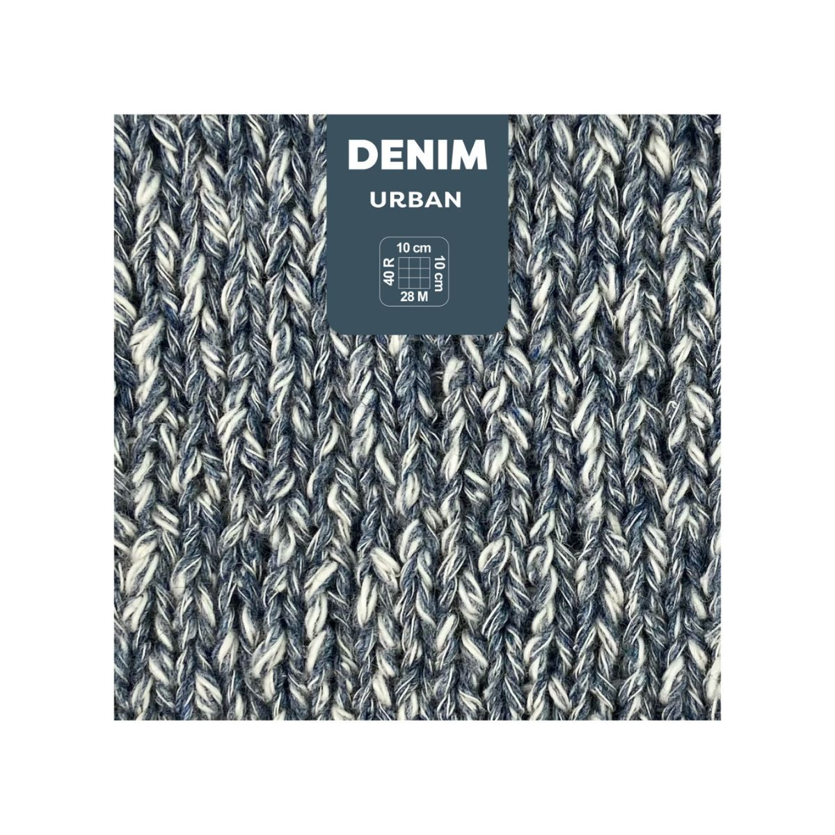 myBoshi Denim Urban Wolle Blaugrau – 50% Recycelte Baumwolle/50% Bio-Baumwolle, 50 g, 135 m, Nadel 3 mm