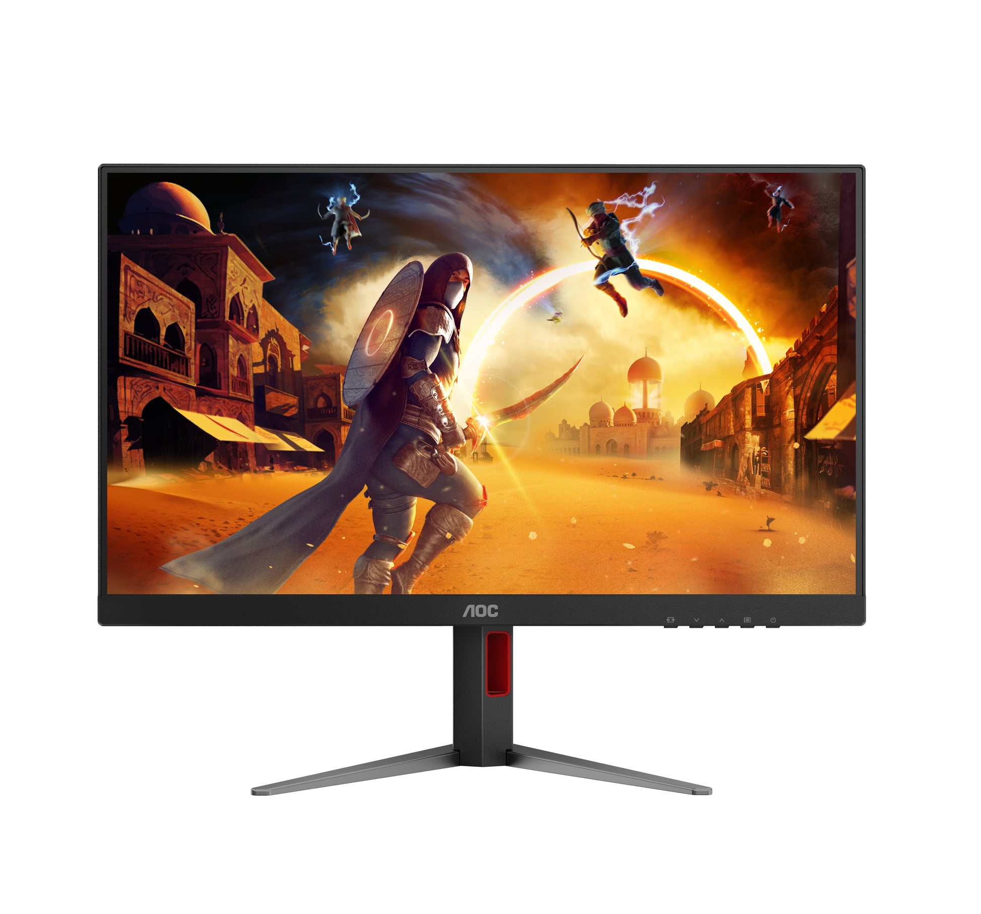 AOC 27G4HA – Monitor, 27", 1920 × 1080 (Full HD), IPS, 200 Hz, Adaptive Sync, Integrierte Lautsprecher, Rot