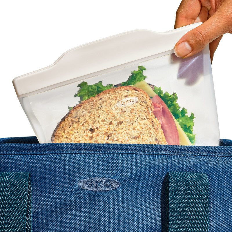 OXO Aufbewahrungstasche 332 ml, 19,1 × 11,9 cm, Silikon, Transparent