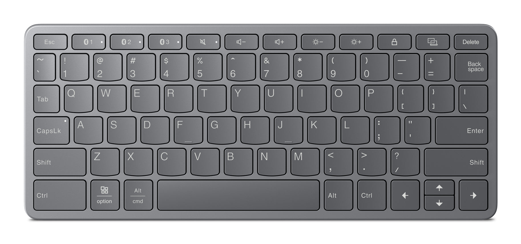 Lenovo Tastatur – kabellos, Multi-Device – USB-C – Grau